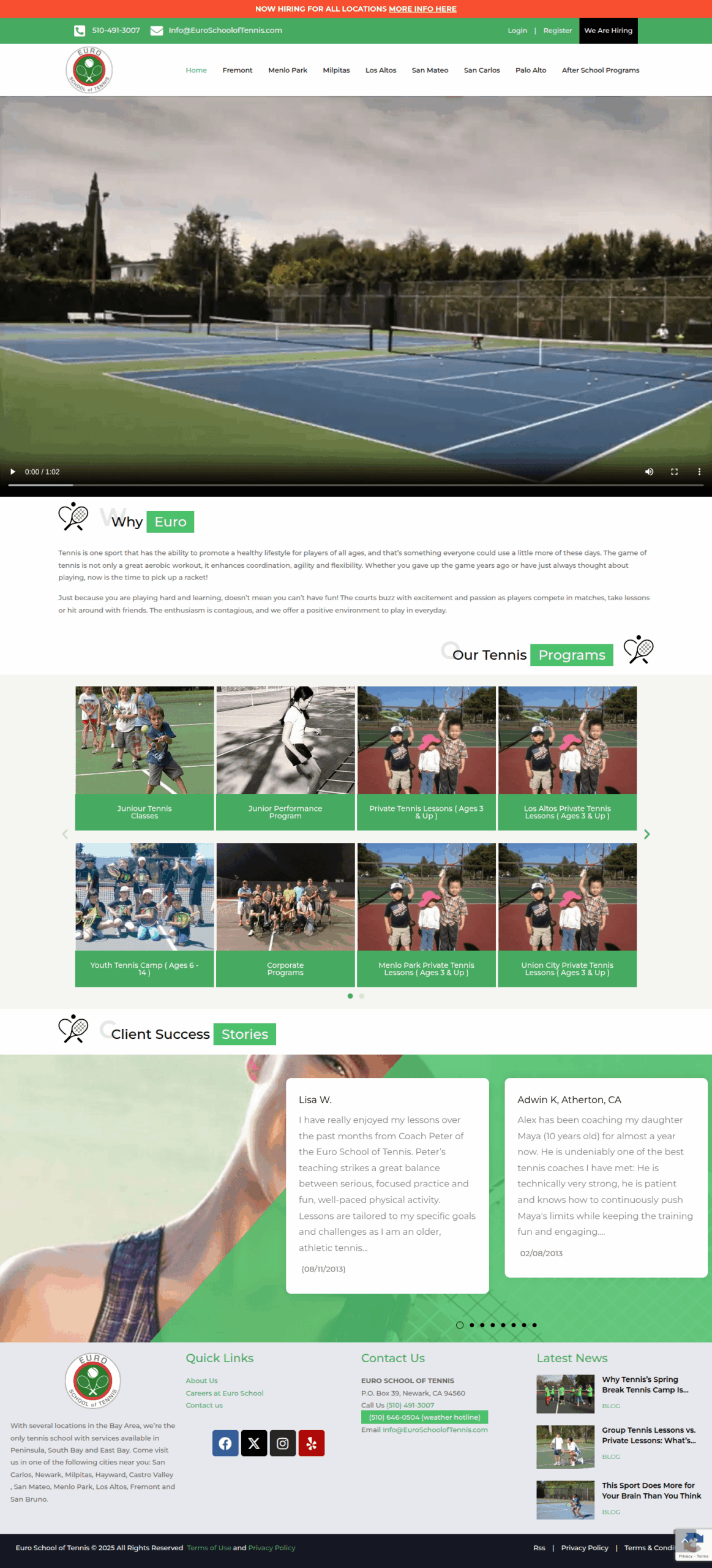 euro schools of tennis